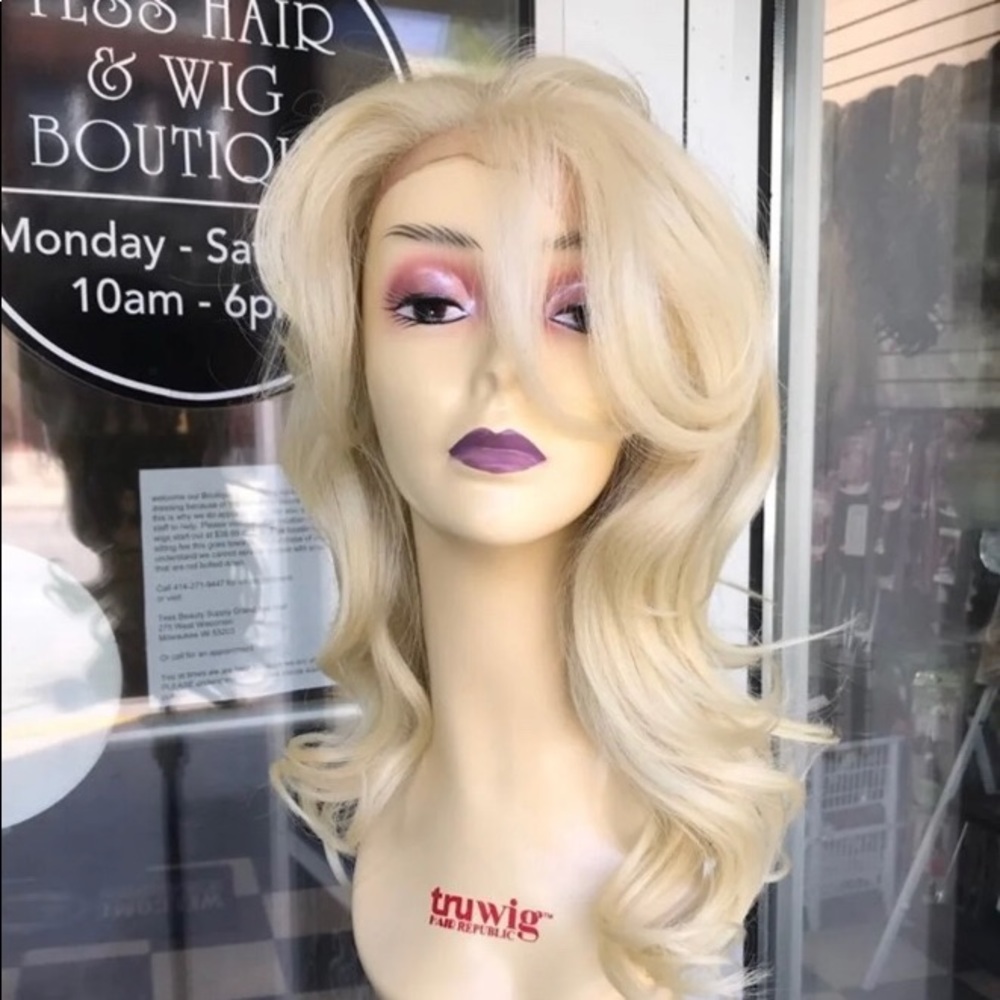 blonde wig Curly